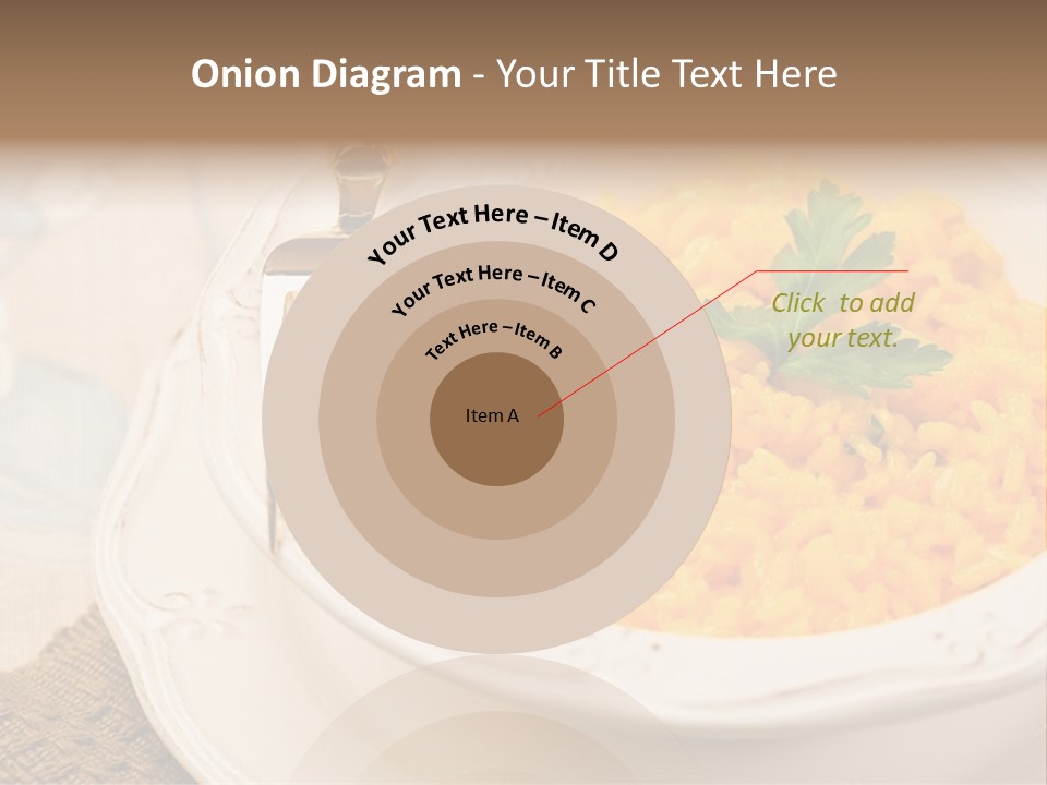 Light Cuisine Vegetables Gold PowerPoint Template