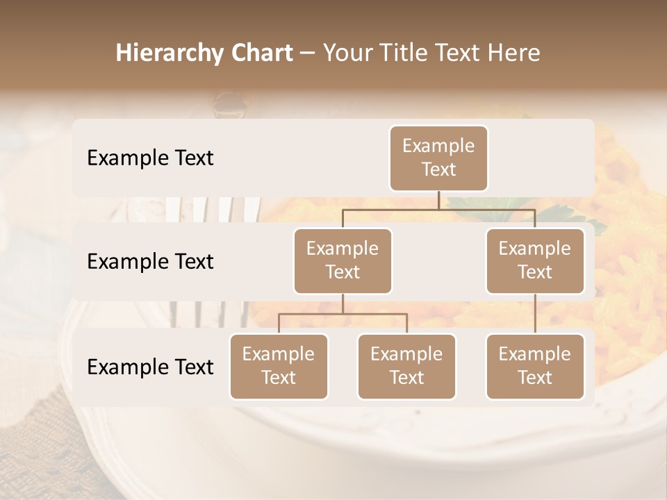 Light Cuisine Vegetables Gold PowerPoint Template