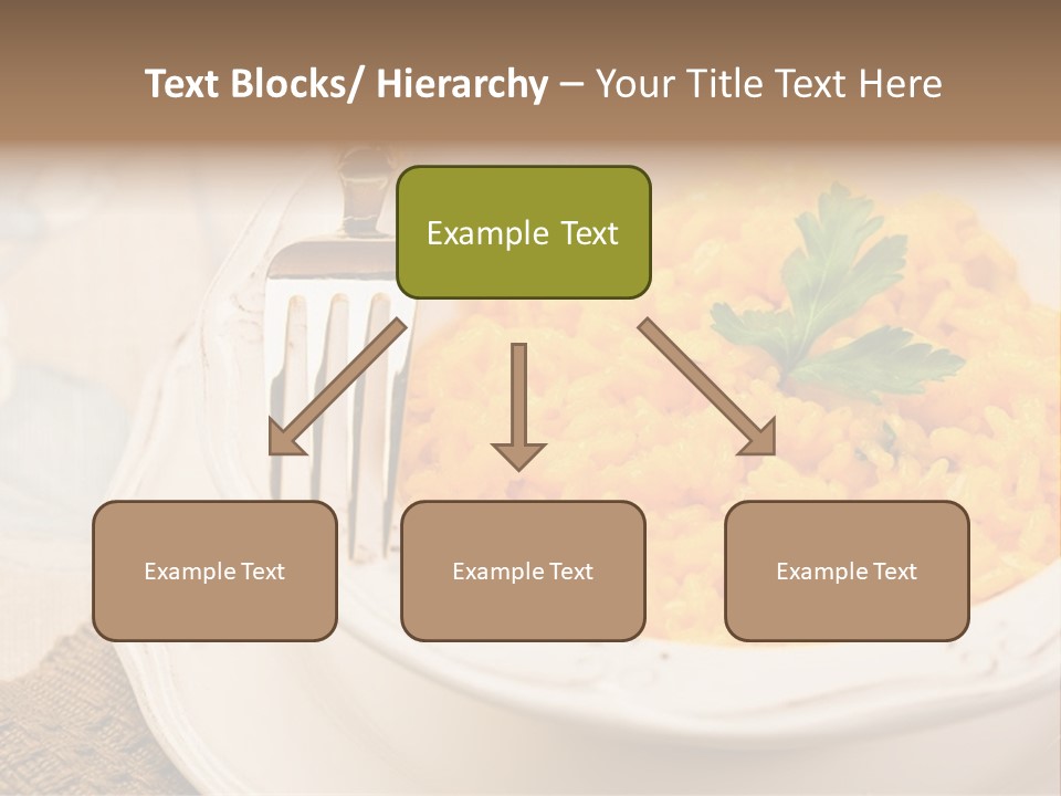 Light Cuisine Vegetables Gold PowerPoint Template