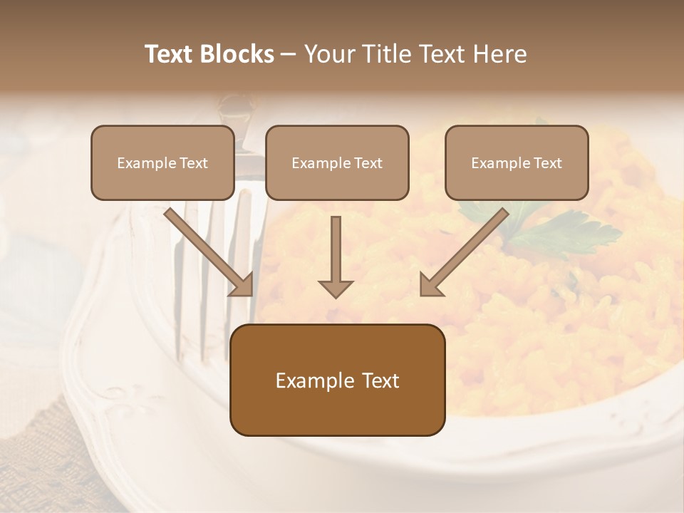 Light Cuisine Vegetables Gold PowerPoint Template