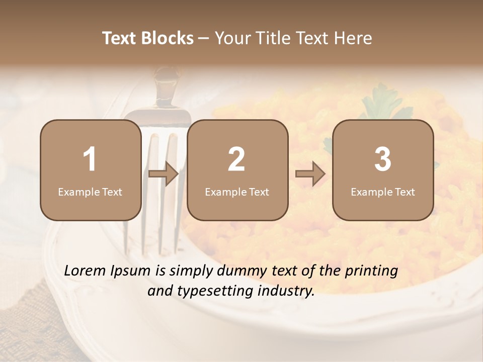 Light Cuisine Vegetables Gold PowerPoint Template