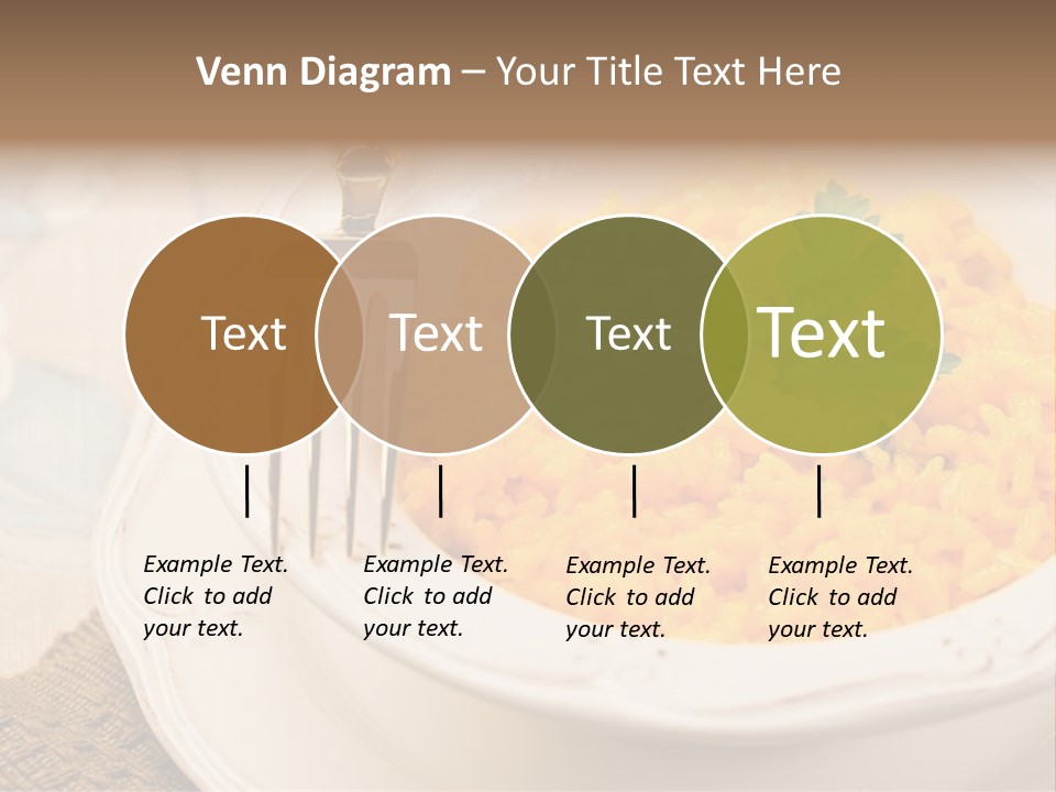 Light Cuisine Vegetables Gold PowerPoint Template