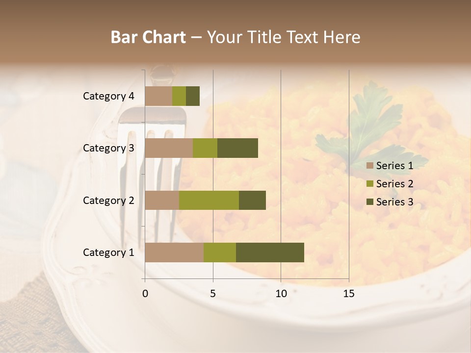 Light Cuisine Vegetables Gold PowerPoint Template