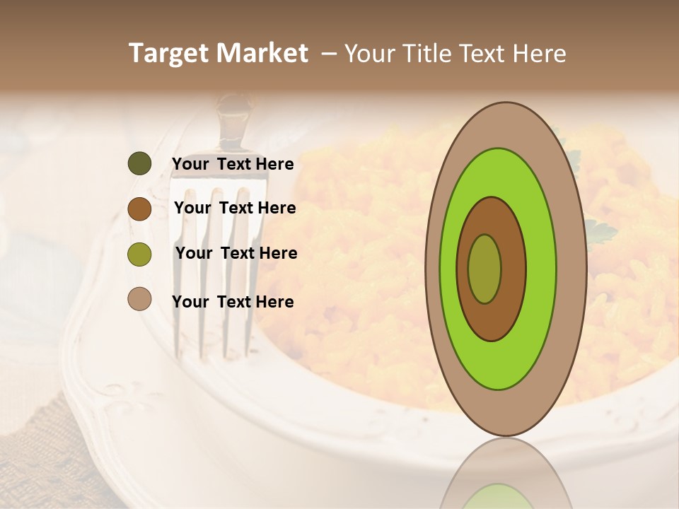 Light Cuisine Vegetables Gold PowerPoint Template