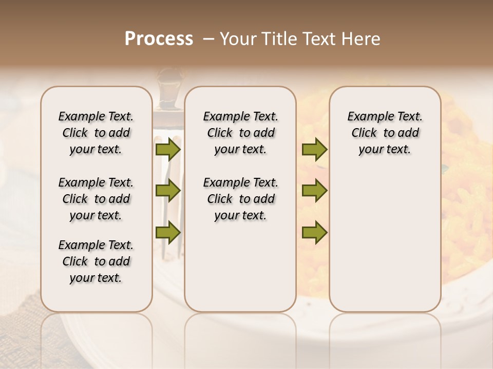 Light Cuisine Vegetables Gold PowerPoint Template