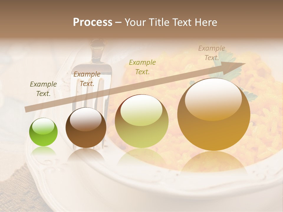 Light Cuisine Vegetables Gold PowerPoint Template