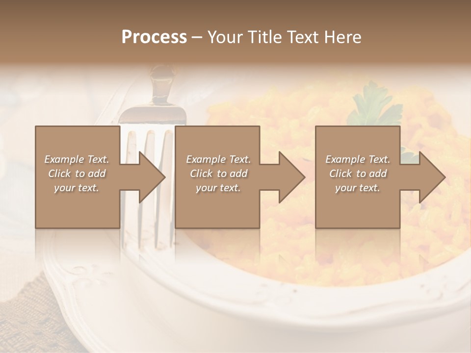 Light Cuisine Vegetables Gold PowerPoint Template