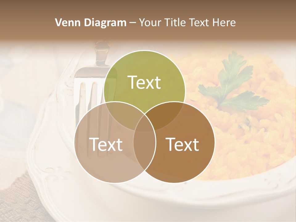 Light Cuisine Vegetables Gold PowerPoint Template