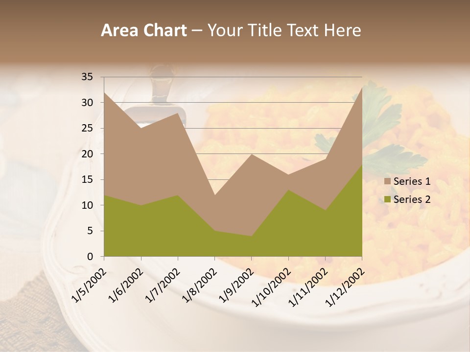 Light Cuisine Vegetables Gold PowerPoint Template