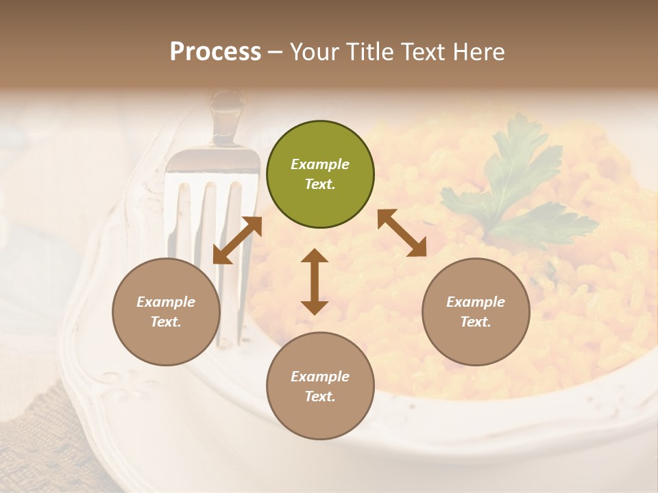 Light Cuisine Vegetables Gold PowerPoint Template
