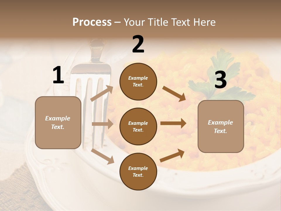 Light Cuisine Vegetables Gold PowerPoint Template