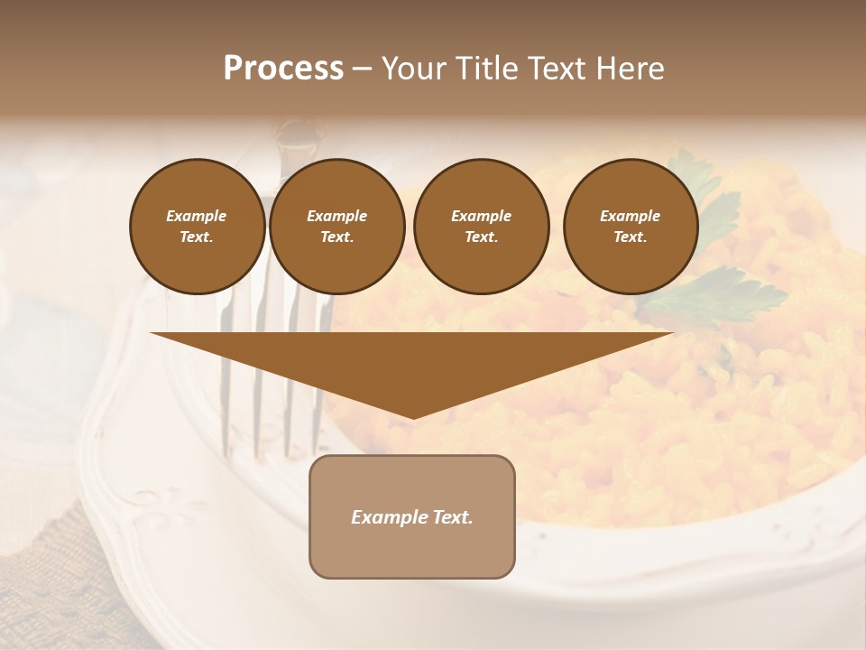 Light Cuisine Vegetables Gold PowerPoint Template