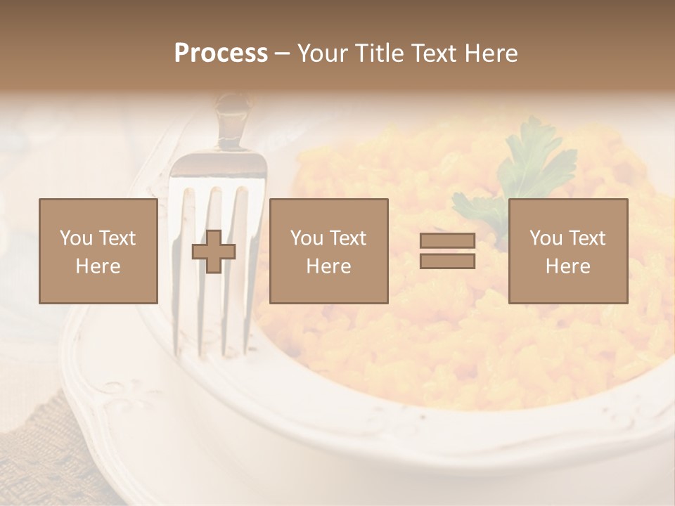 Light Cuisine Vegetables Gold PowerPoint Template