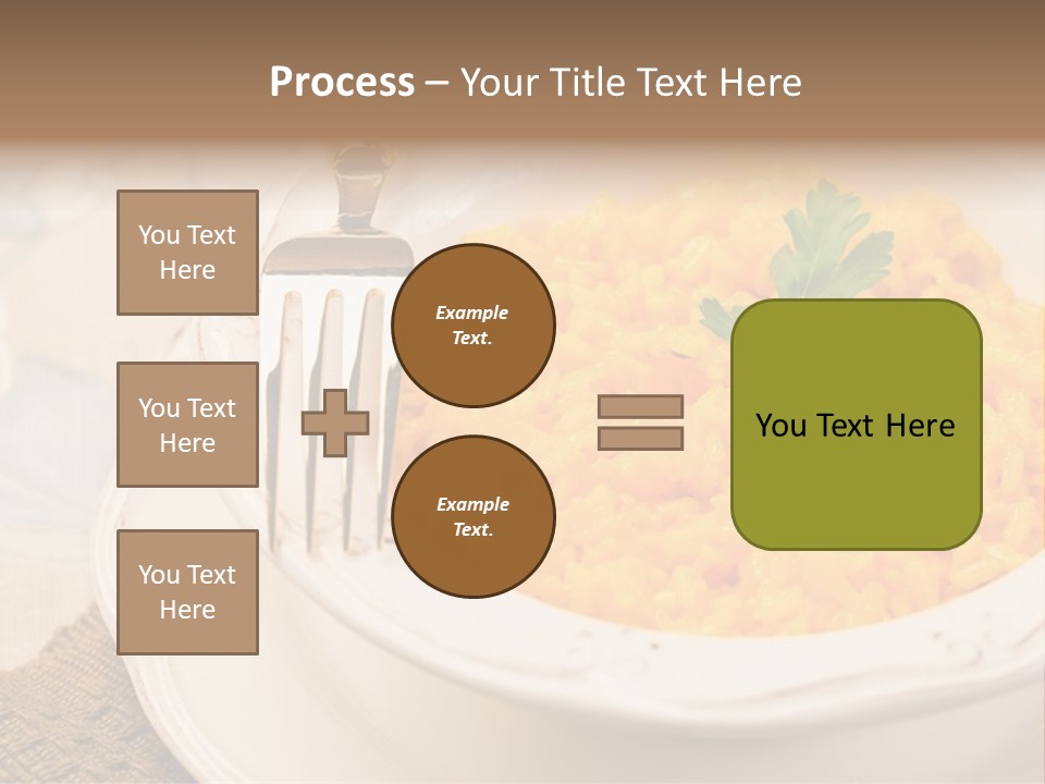 Light Cuisine Vegetables Gold PowerPoint Template