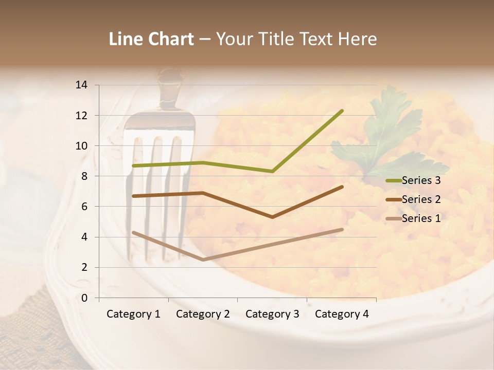 Light Cuisine Vegetables Gold PowerPoint Template