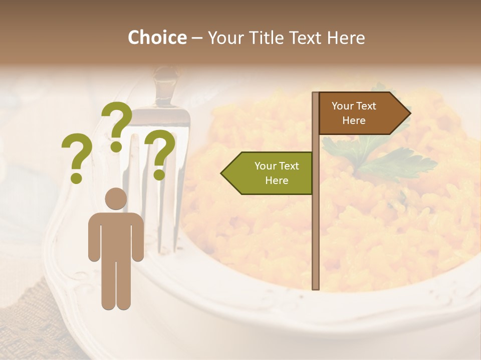 Light Cuisine Vegetables Gold PowerPoint Template