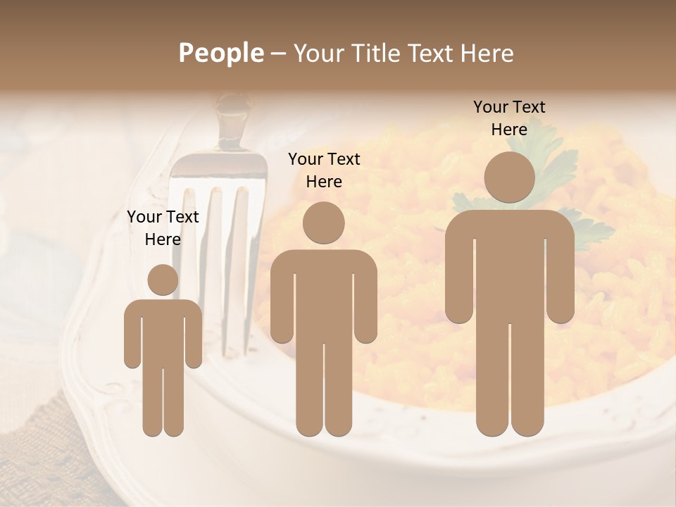 Light Cuisine Vegetables Gold PowerPoint Template