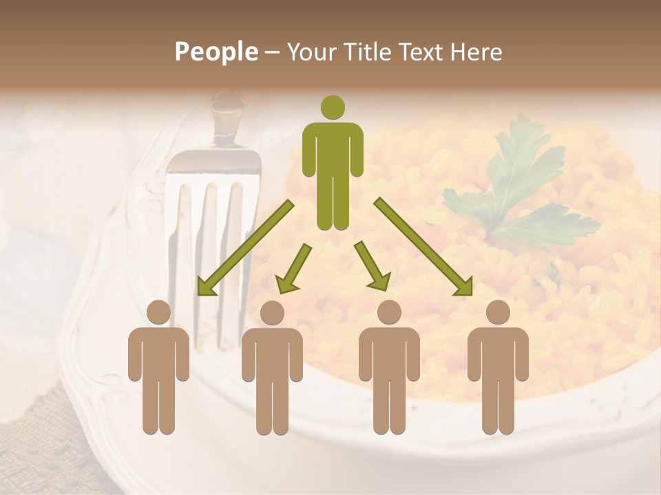 Light Cuisine Vegetables Gold PowerPoint Template