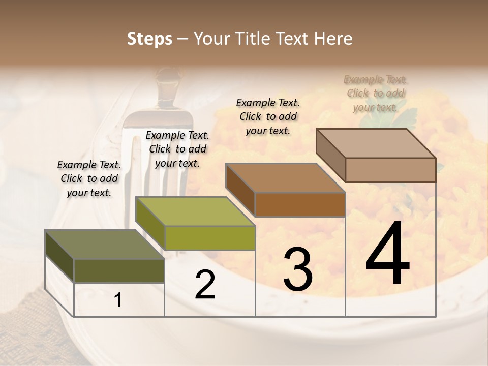 Light Cuisine Vegetables Gold PowerPoint Template