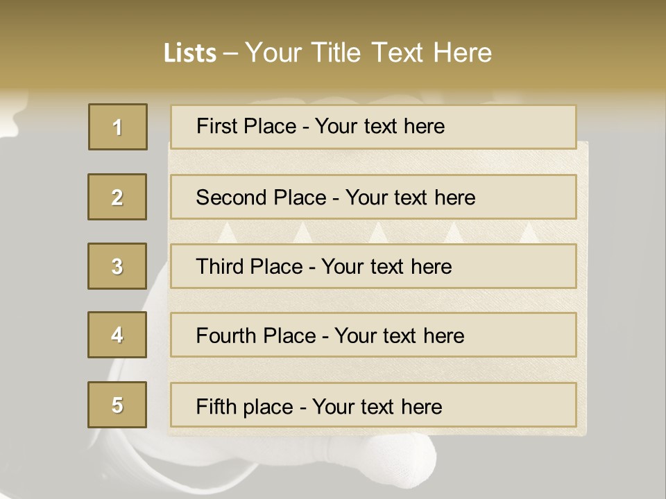 First Success Gloves PowerPoint Template