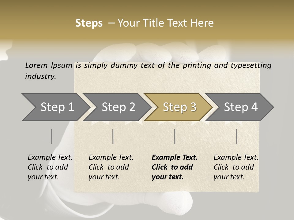 First Success Gloves PowerPoint Template