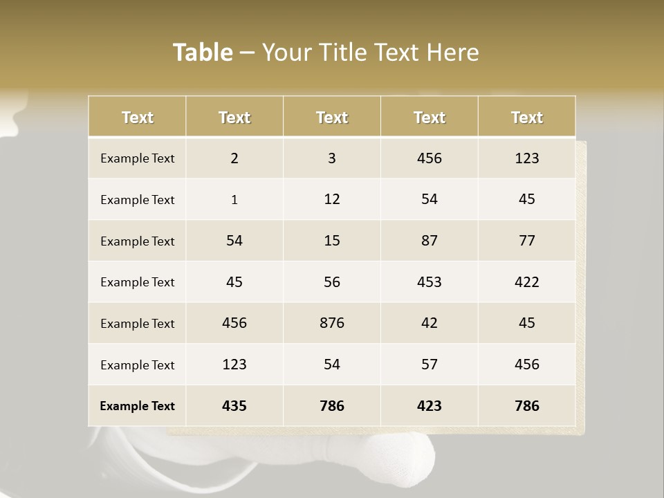 First Success Gloves PowerPoint Template