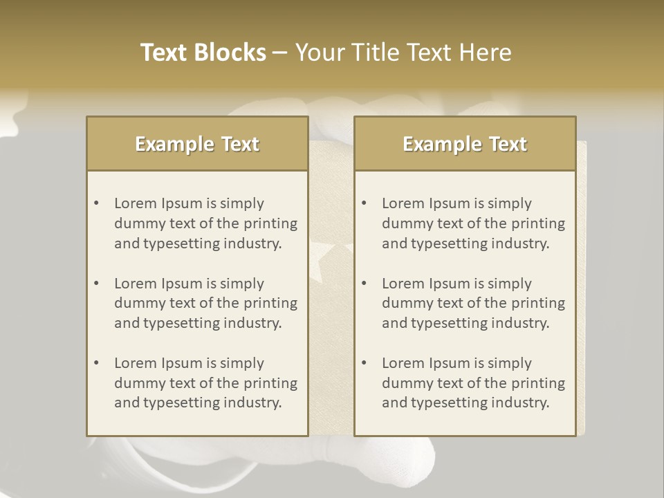 First Success Gloves PowerPoint Template