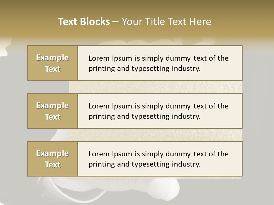 First Success Gloves PowerPoint Template