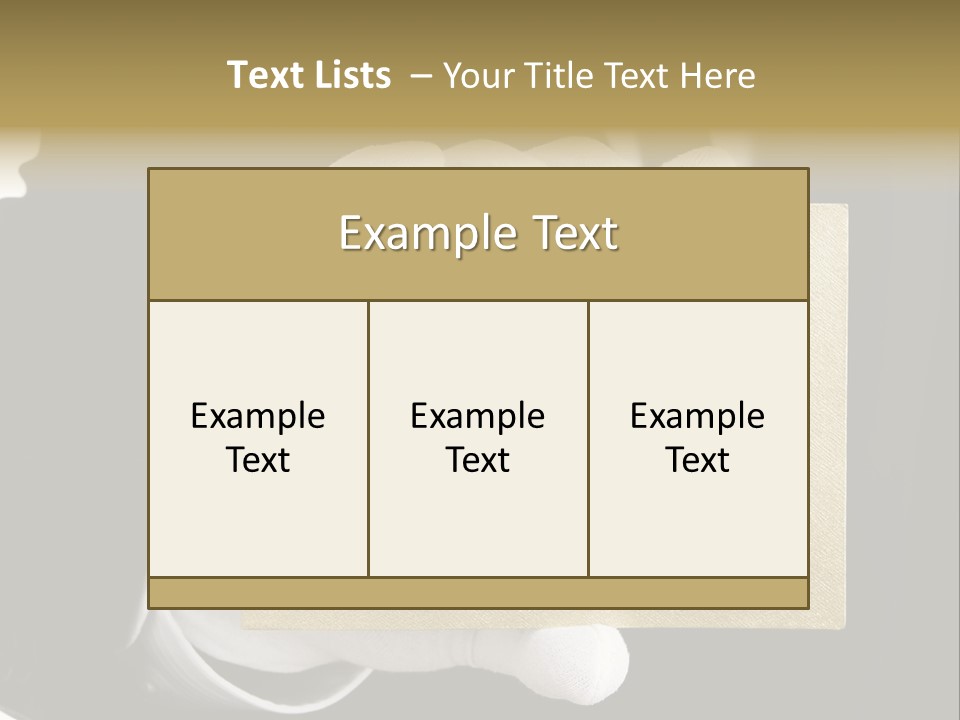 First Success Gloves PowerPoint Template