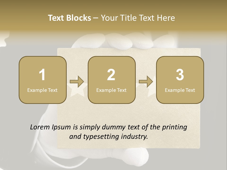 First Success Gloves PowerPoint Template
