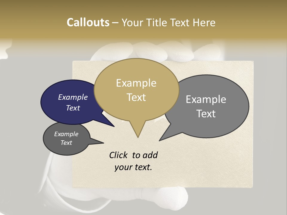 First Success Gloves PowerPoint Template