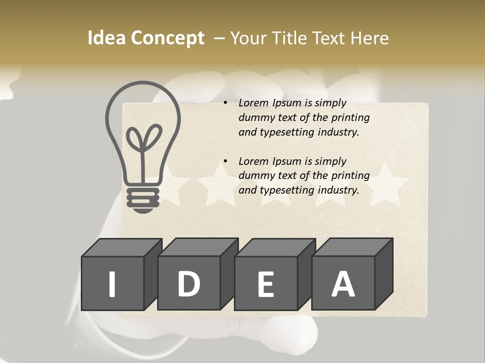 First Success Gloves PowerPoint Template