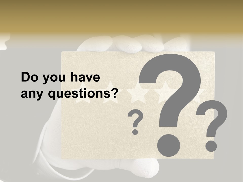 First Success Gloves PowerPoint Template