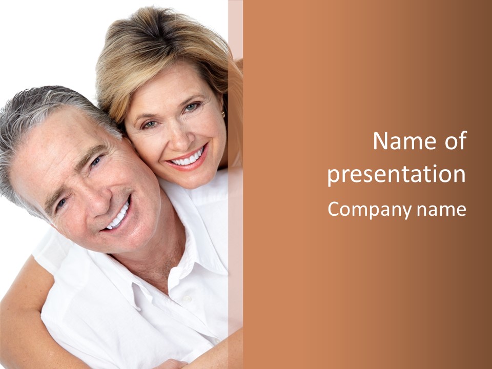 Hugging Couple Male PowerPoint Template