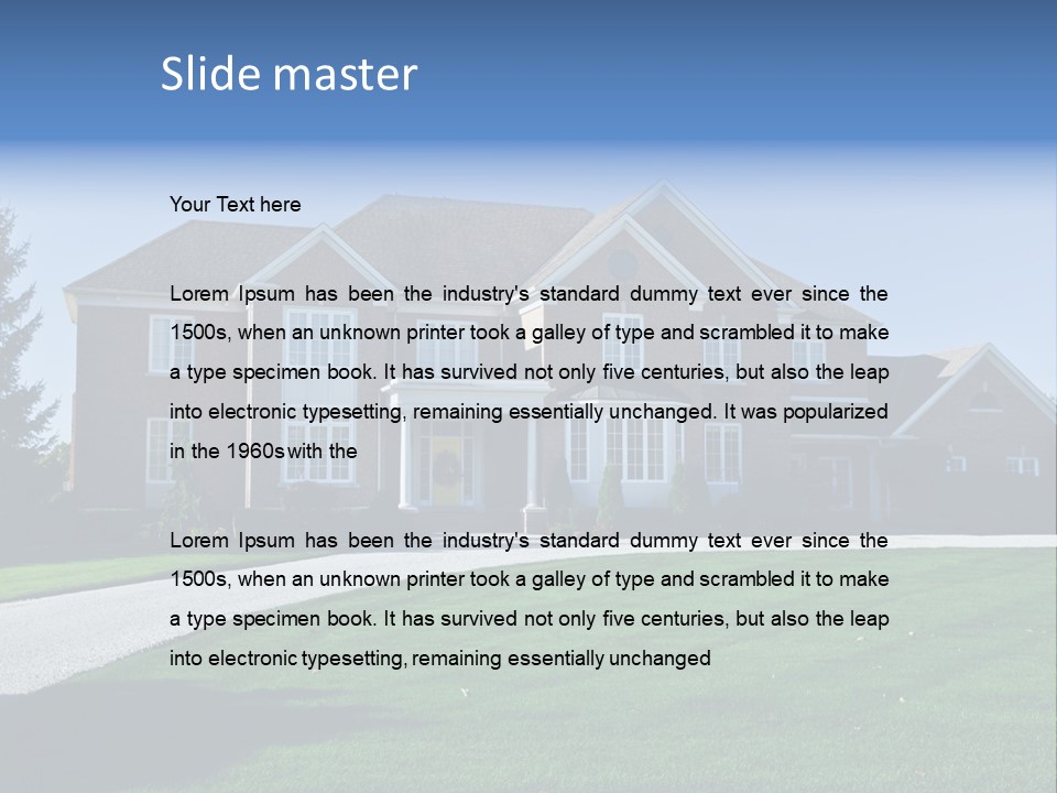 Home Exterior Building Exterior Residential District PowerPoint Template