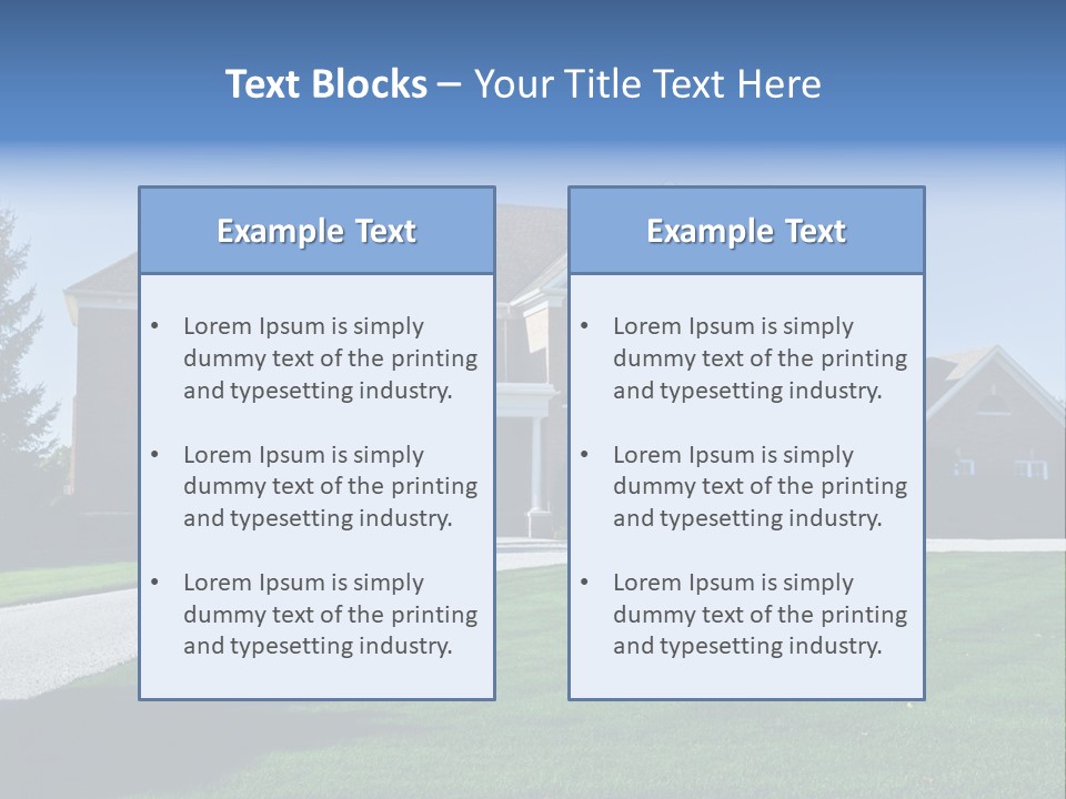 Home Exterior Building Exterior Residential District PowerPoint Template