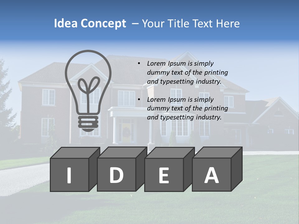 Home Exterior Building Exterior Residential District PowerPoint Template