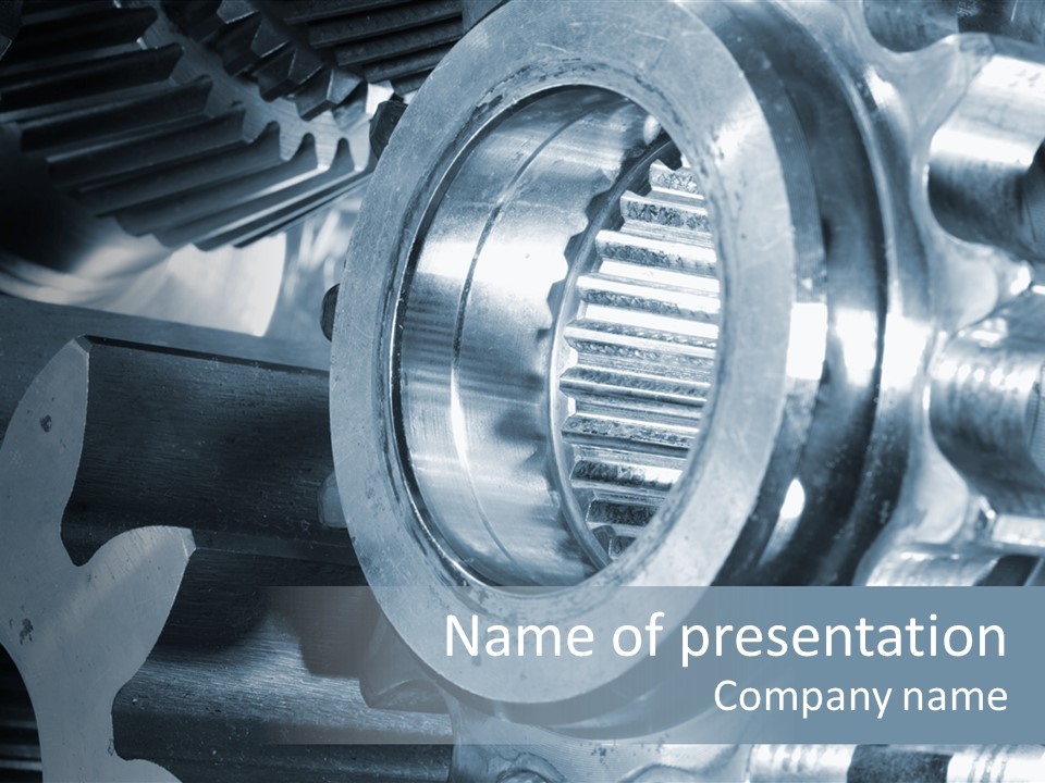 Mechanism Technology Clockwork PowerPoint Template