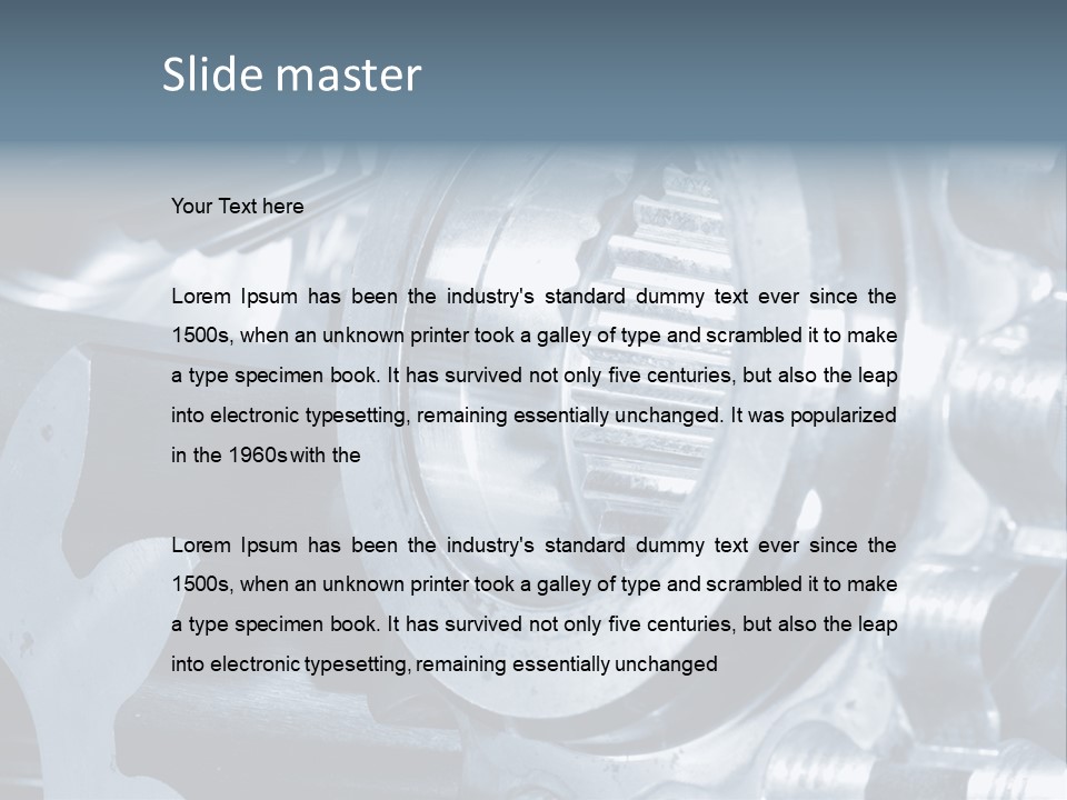 Mechanism Technology Clockwork PowerPoint Template