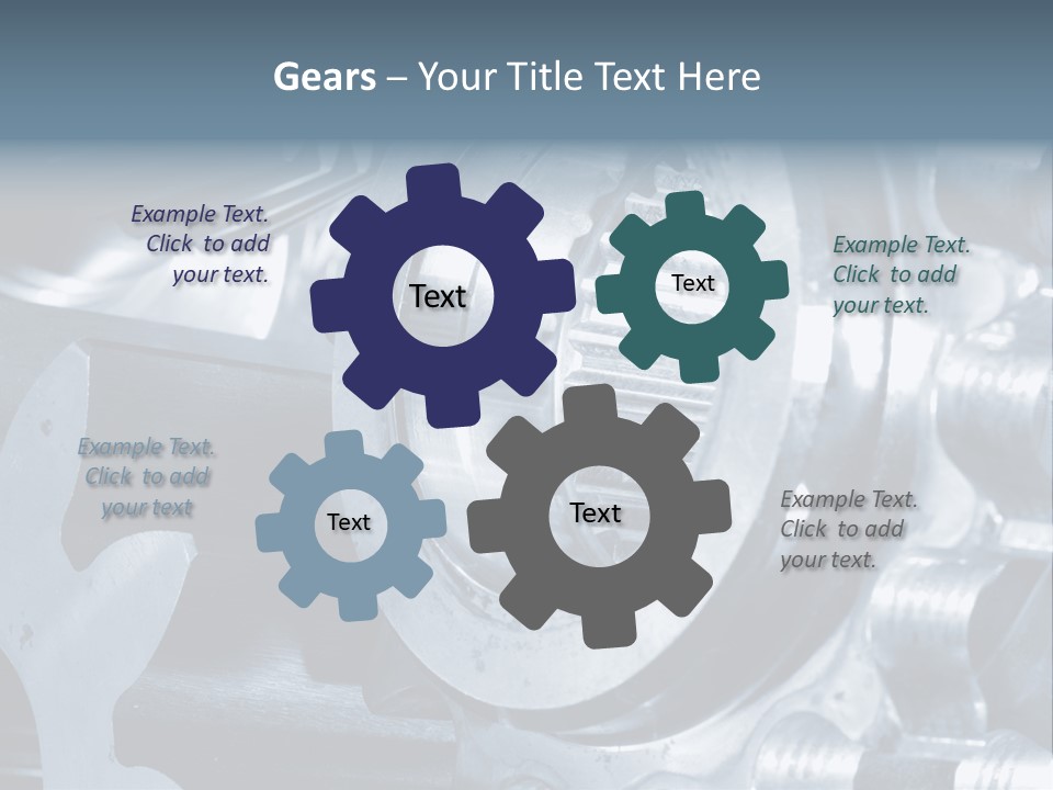 Mechanism Technology Clockwork PowerPoint Template