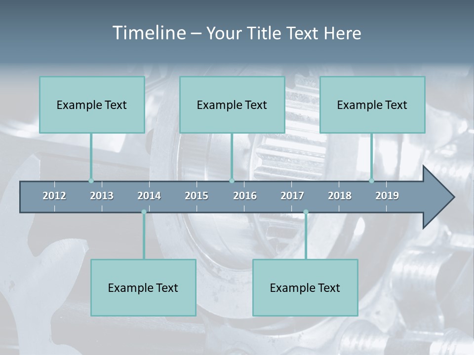 Mechanism Technology Clockwork PowerPoint Template