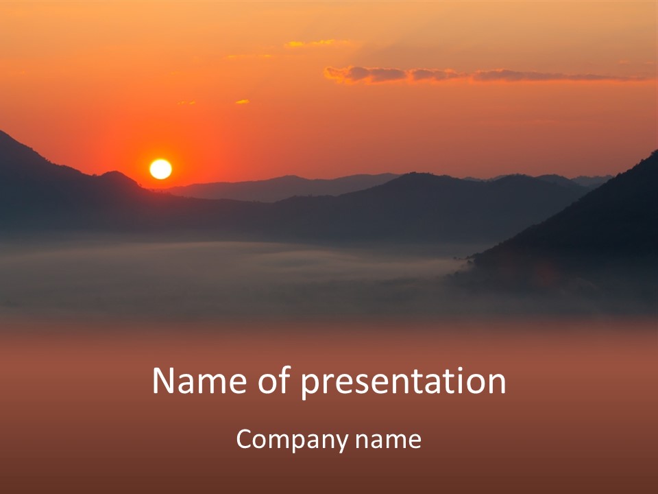 Beam Orange Peak PowerPoint Template