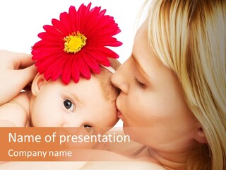 Closeup Cheerful Cute PowerPoint Template