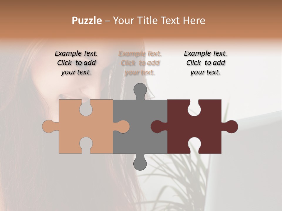 Computer Youth Lady PowerPoint Template