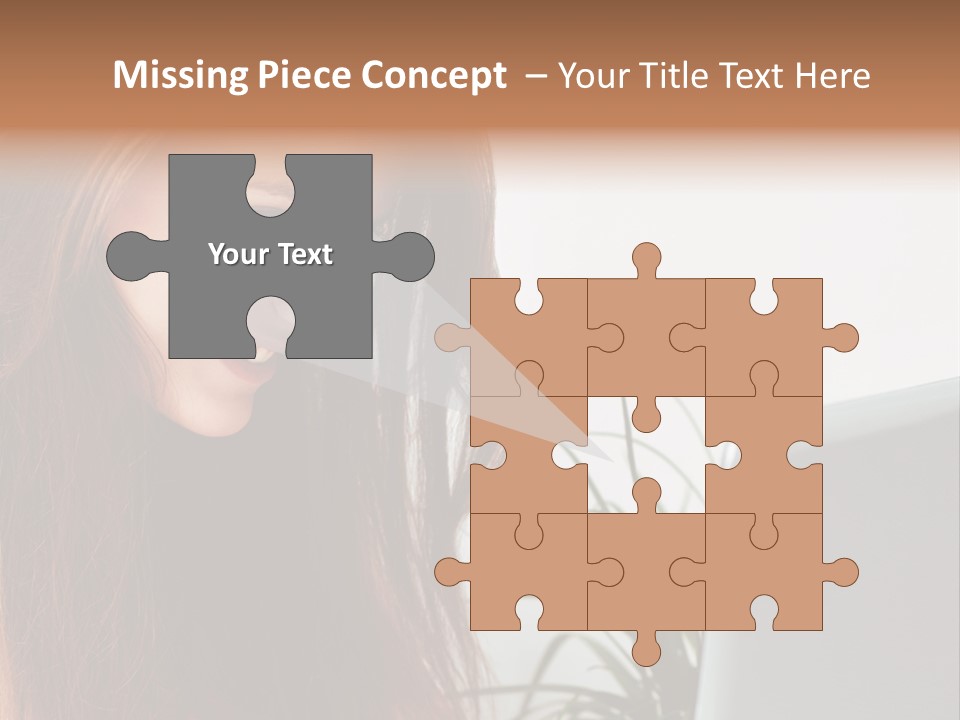 Computer Youth Lady PowerPoint Template