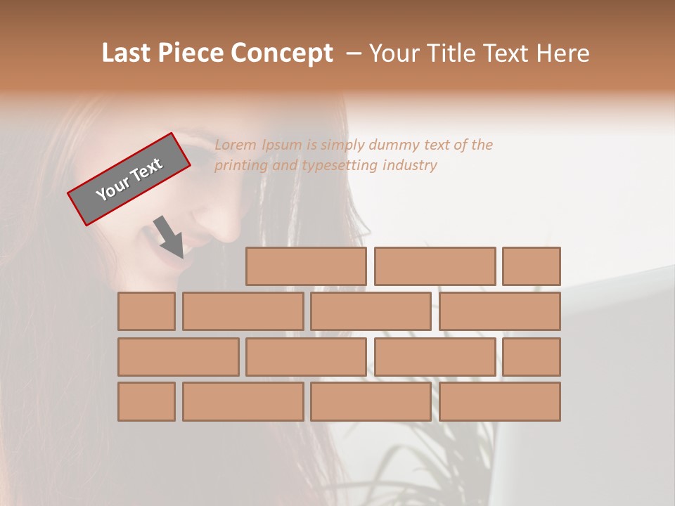 Computer Youth Lady PowerPoint Template