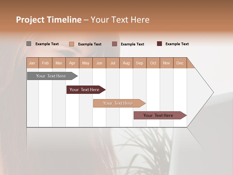 Computer Youth Lady PowerPoint Template