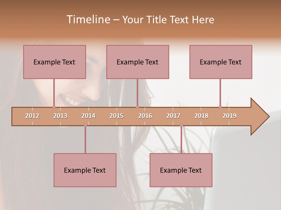 Computer Youth Lady PowerPoint Template
