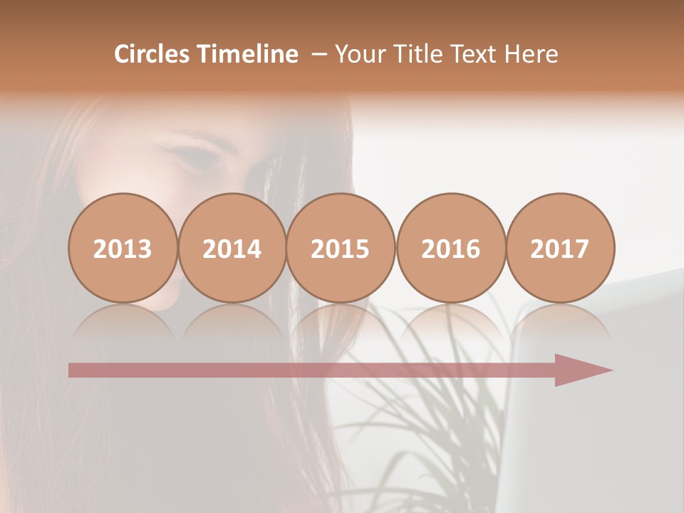 Computer Youth Lady PowerPoint Template