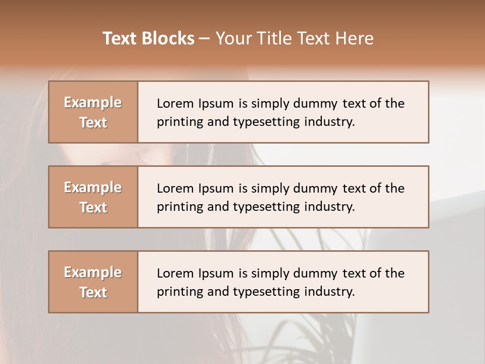 Computer Youth Lady PowerPoint Template